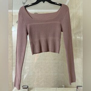 Ribbed Knit Crop Sweater